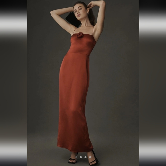 Reformation Frankie Dress in Sangre Rosette - Picture 1 of 4